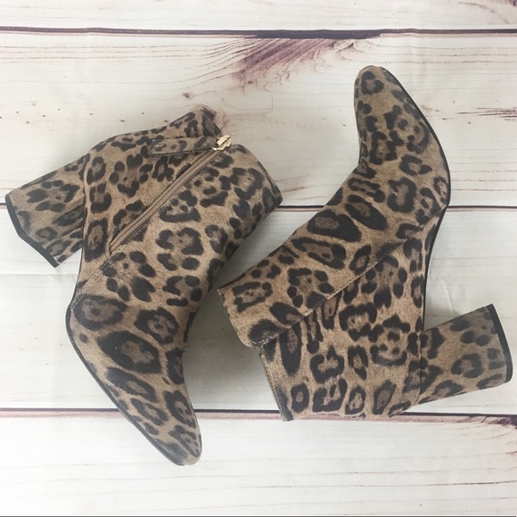 leopard print ankle boots new look